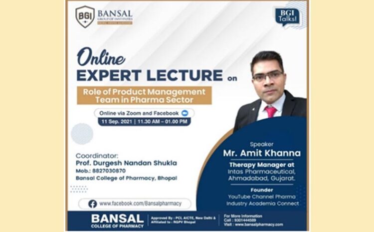  Expert Lecture on Topic “Role of Production Management Team in Pharma Sector”