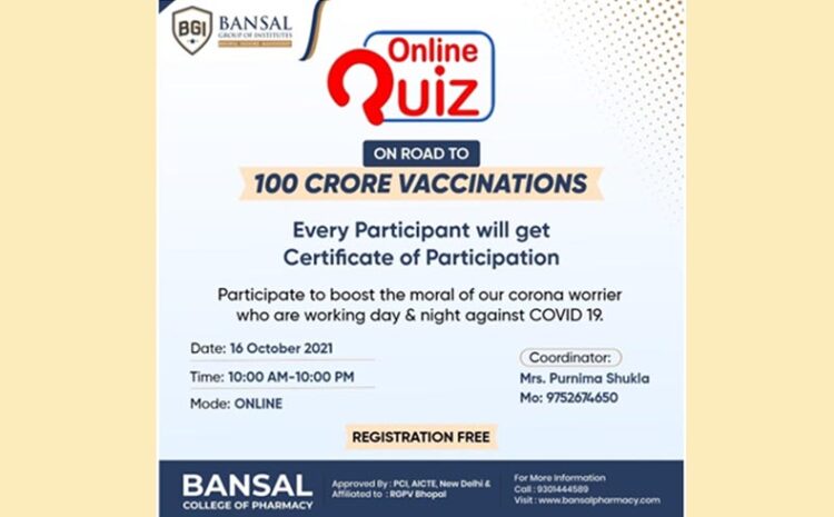  Quiz on Road towards 100 Crore Vaccination