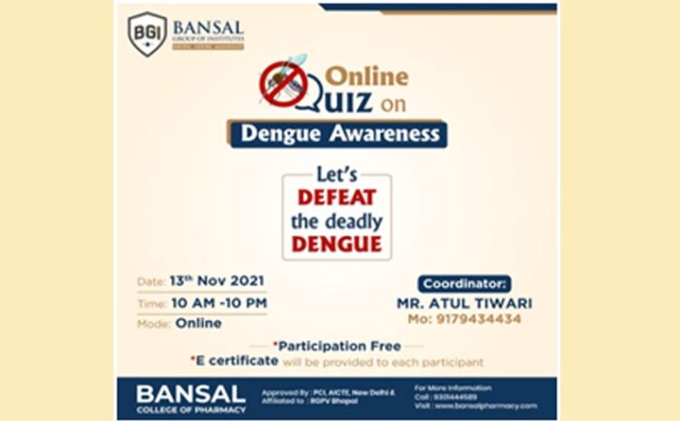  Dengue awareness quiz on 13th Nov. 2021
