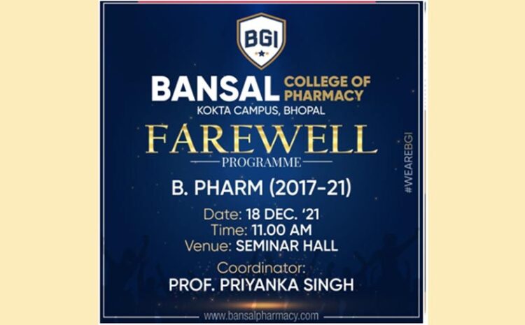  Farewell Programme for B.Pharm (2017-21)