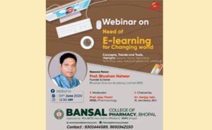 Webinar – Topic “Need of E- Learning for Changing World”