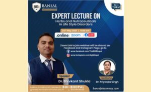 Expert Lecture on “Herbs And Nutraceuticals In Life Style Disorders”